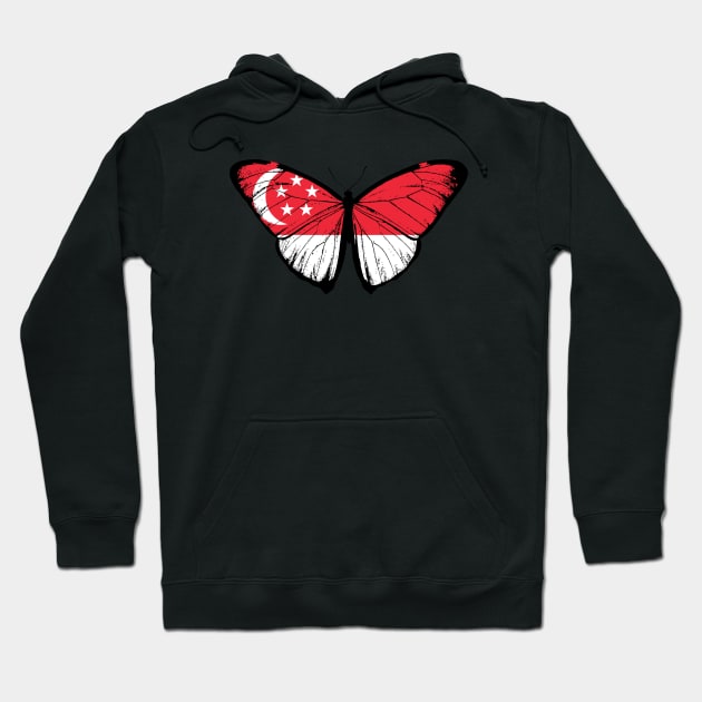 Vintage SIngapore Butterfly Moth | Support Singapore and Stand with Singaporean Hoodie by Mochabonk